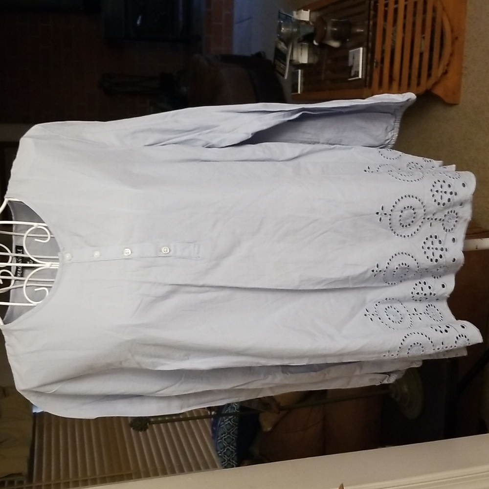 J. Crew Mercantile powder blue top - Picture 1 of 8